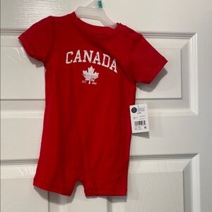 George Red Canada Kids Bodysuit